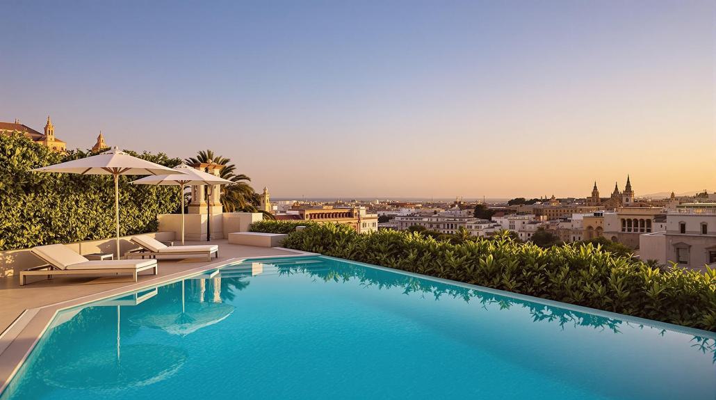 rooftop pools and terraces